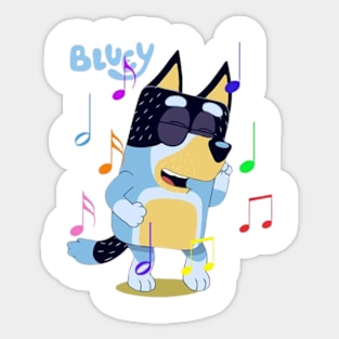 Bluey dancing bluey mum Sticker